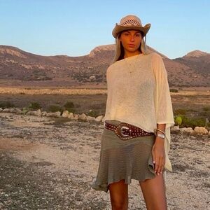 Audrey White Top 3/4 Sleeve Boat Neckline Dollman Sleeve